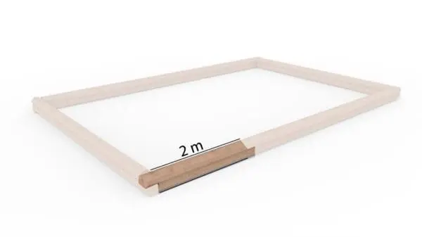Sandlåda/ kantavgränsning i robinia i 2 lager H: 260 mm - Bild 3