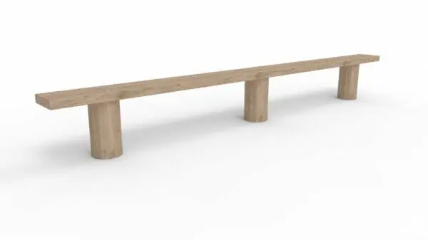 Lång bänk till grillhus