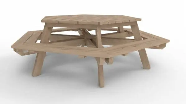 6-kantigt bänkbord