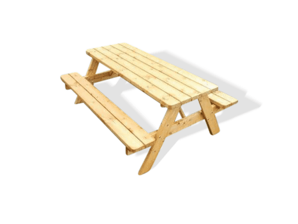 Picknickbord utan rygg i furu - 180x140 cm