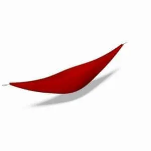 Skibshængekøje bomuld l-290 cm rød.