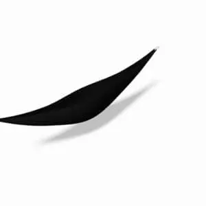 Skibshængekøje bomuld l-290 cm sort.