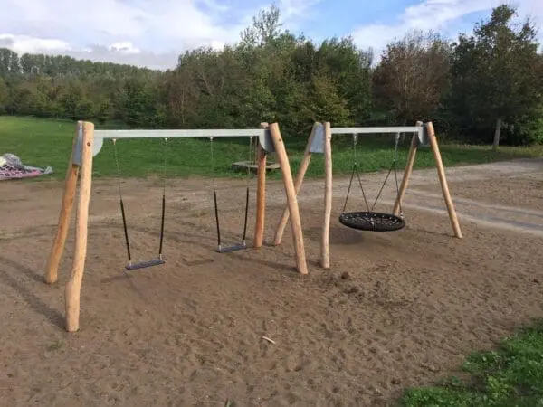 Robinia/stålgunga m/2 säkerhetssitsar - Bild 2