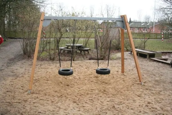 Lärk/stålgunga m/2 däckgungor - Bild 2