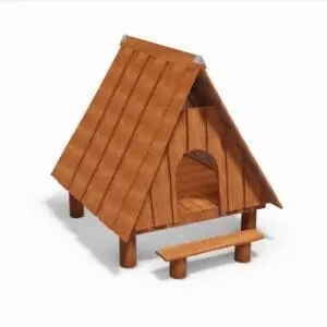 Knapphus, lärk upphöjt