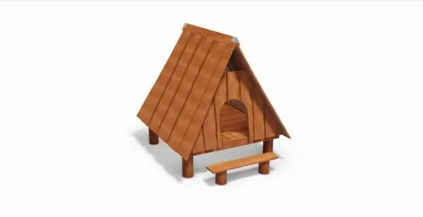 Knapphus, lärk upphöjt