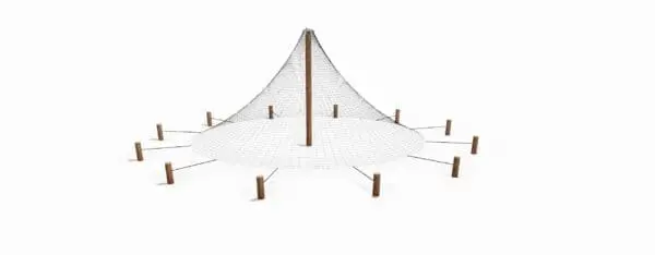 Klätterpyramid i nät