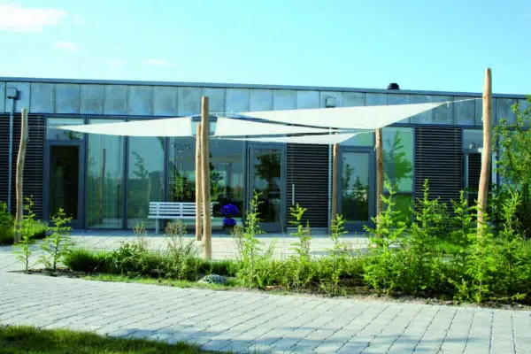 Pe trekantssegel 3x3x3 m offwhite inkl. beslag. - Bild 3