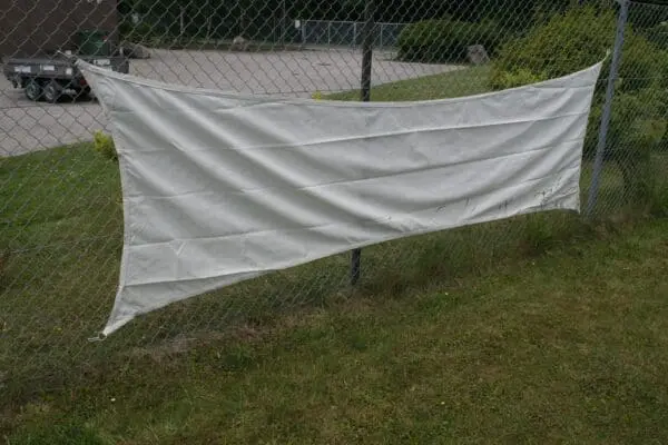 Pe fyrkantigt sidosegel 1,3x4 m - offwhite inkl.beslag - Bild 2