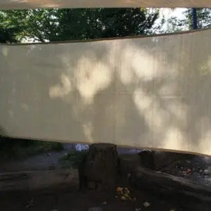 Hdpe fyrkantigt sidosegel 1,5x3,6 m - camel inkl.beslag