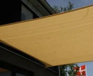 Hdpe fyrkantssegel 3,6x3,6 m - camel inkl. beslag
