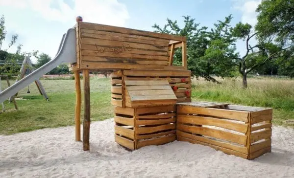 Fruktlådor klätterlek med rutsch - Bild 2