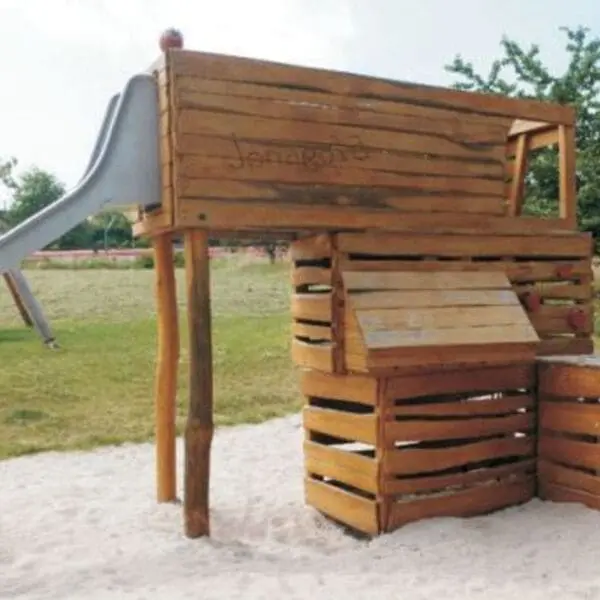 Fruktlådor klätterlek med rutsch - Bild 3