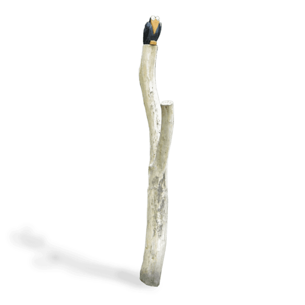 Förgrenad stolpe (med träfigur H 2,5 m)