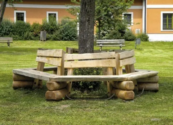 Cirkel - bänk runt träd - Bild 2