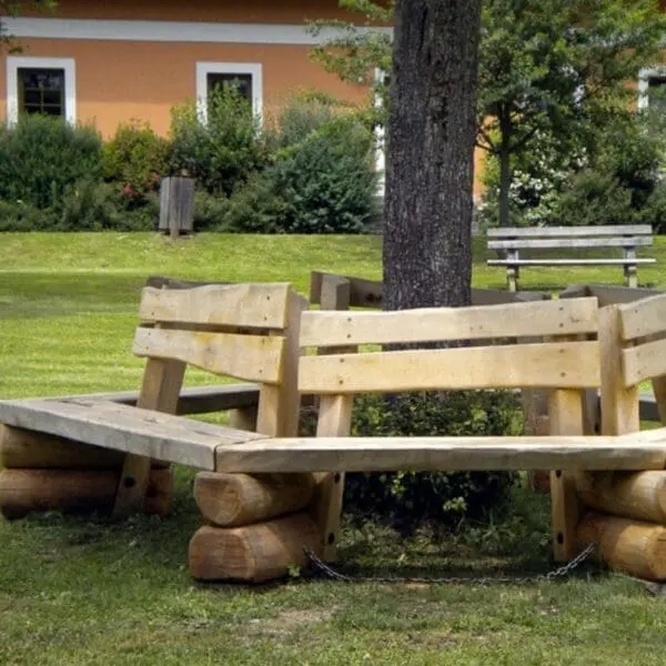 Cirkel - bänk runt träd - Bild 3