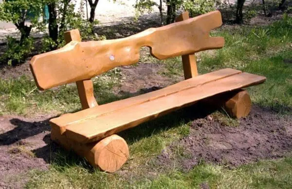Bänk med designat ryggstöd - Bild 2
