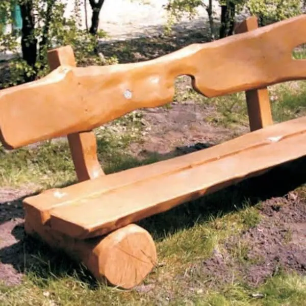 Bänk med designat ryggstöd - Bild 3