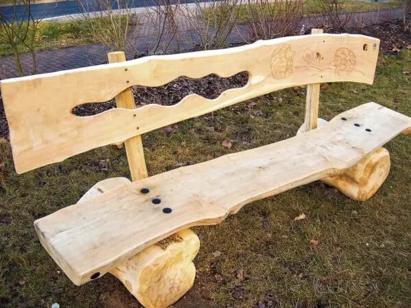Sittbänk med designat ryggstöd - Bild 2