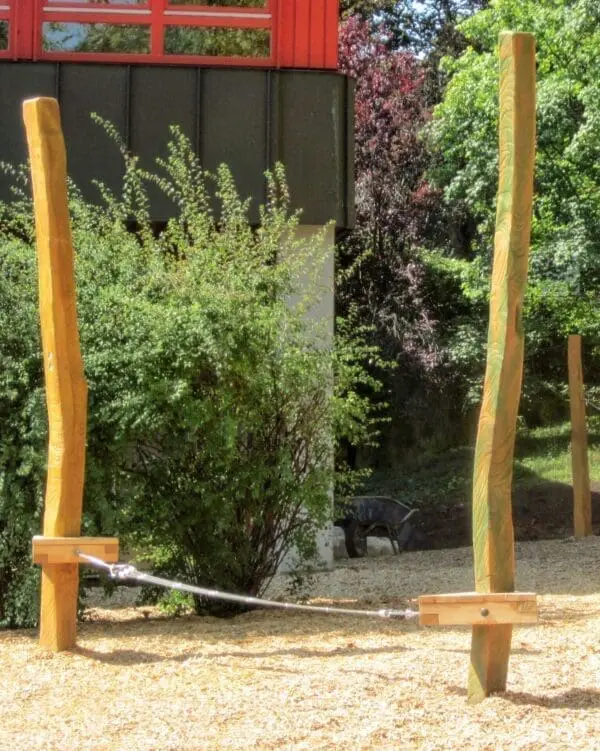 Slackline med fyrkantiga stolpar   L: 3m - Bild 2