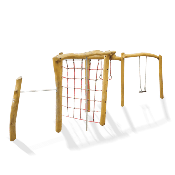 Klätterbana med gunga
