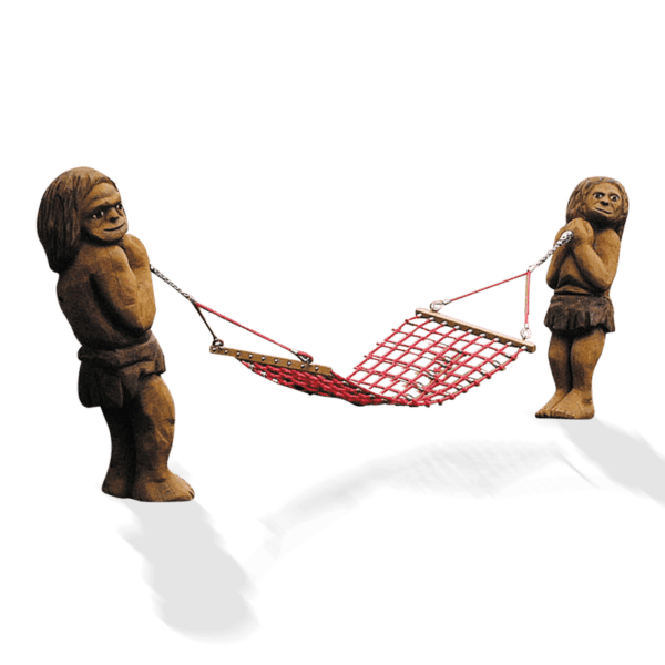 Hängmatta med neandertalare
