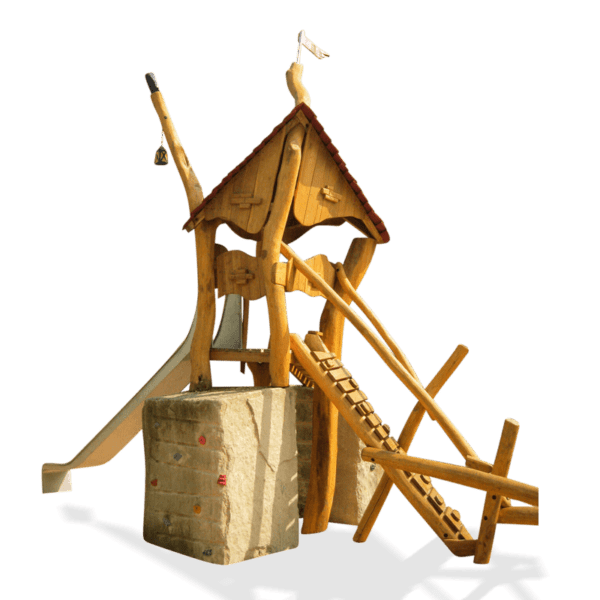 Slottstorn med rutschkana