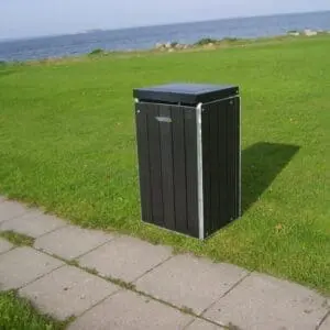 Fyrkantig papperskorg, svartmålad