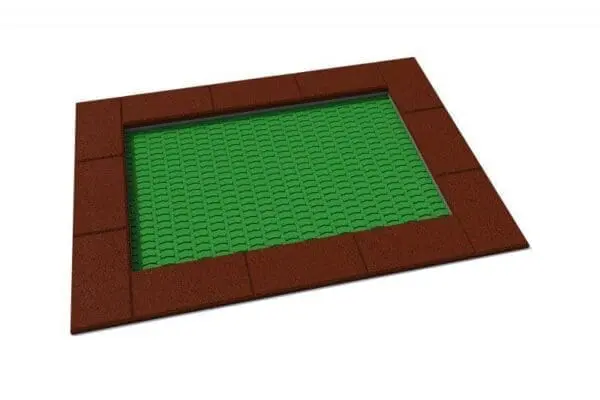 Rektangulär studsmatta 150 x 200