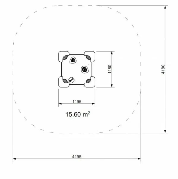 Upphöjd sandlåda SOMERO mått: 1,20 x 1,18 m - Bild 4