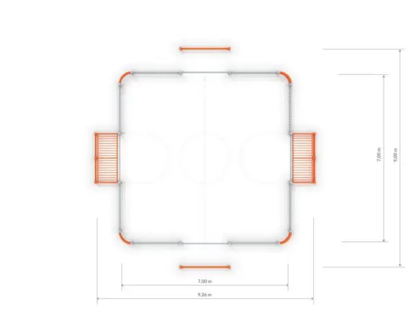 Fotbollsring 1 hög (7x7m x 2,0m) - Bild 3