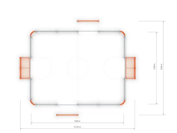 Fotbollsring 3 hög (9x7m x 1,0m) - Bild 3