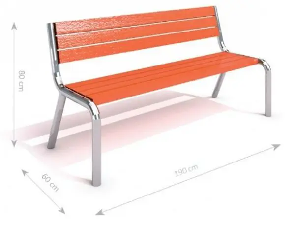 Bänk i rostfrittstål 02 - Bild 3