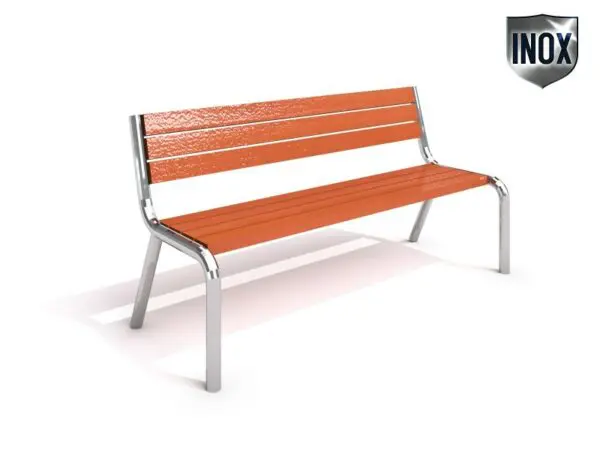Bänk i rostfrittstål 02