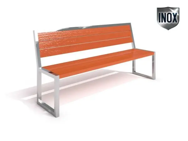 Bänk i rostfrittstål 04
