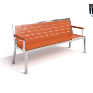 Bänk i rostfrittstål 08
