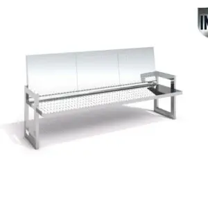 Bænk i rustfrit stål 11