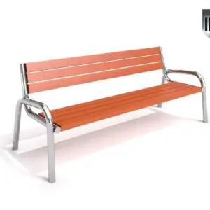 Bænk i rustfrit stål 15