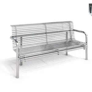 Bænk i rustfrit stål 16