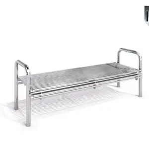 Bænk i rustfrit stål 17