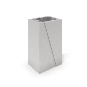 DECO papperskorg i vit betong 50 l