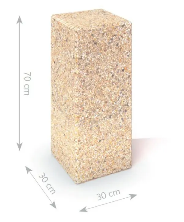 Pollare i betong 03 Kvadrat rak - Bild 3