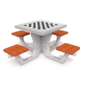 Betongbord för schack - dam
