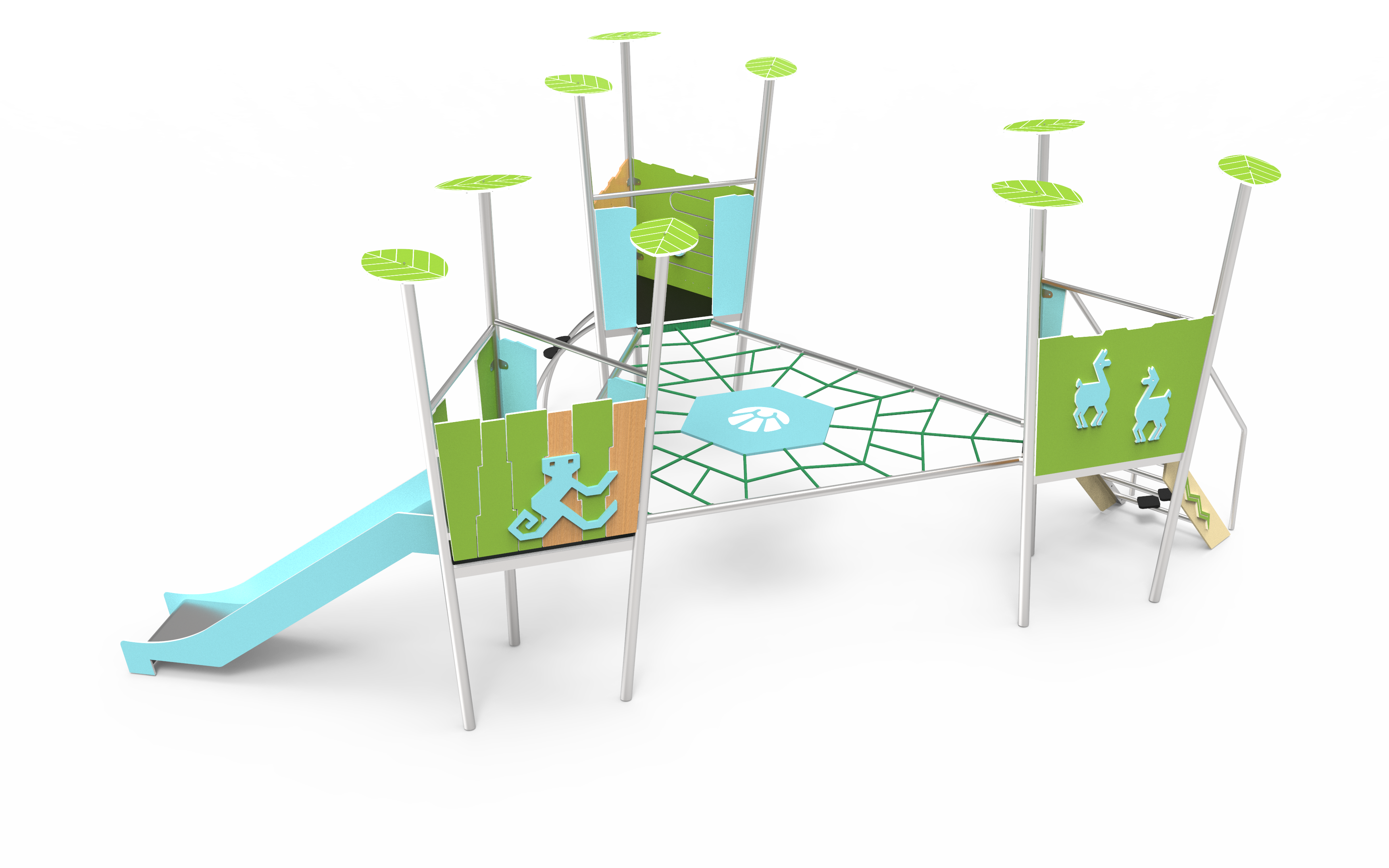 Tre-tårns slot med net - Billede 2