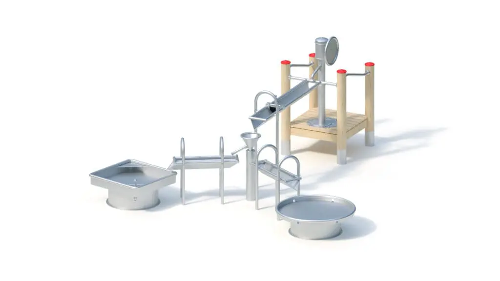 Vattenlek med 3 tråg - robinia