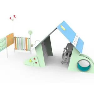 Barrierefrit sommerhus med modul  ( Dette kørestolsvenlige legeredskab )