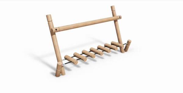 Balansgång med stockar