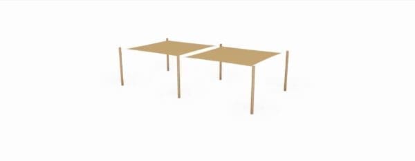 System 2 st hdpe fyrkantigt segel + 6 stolpar - Bild 2