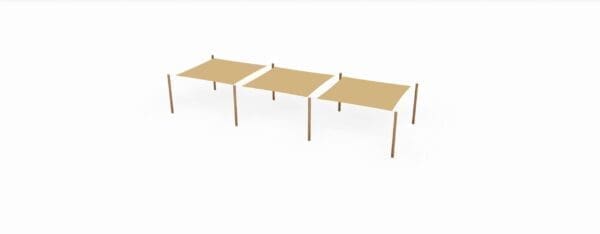 Solsegelsystem . 3 st hdpe 3,6x3,6m + 8 stolpar. - Bild 2