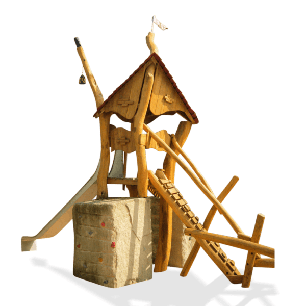 Slottstorn med rutschkana